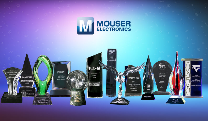 Mouser Electronics Recognised by Top Electronic Component Manufacturers for Distribution Excellence